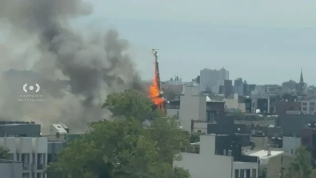 Heavy fire in Bushwick engulfs church as dozens of emergency crews respond