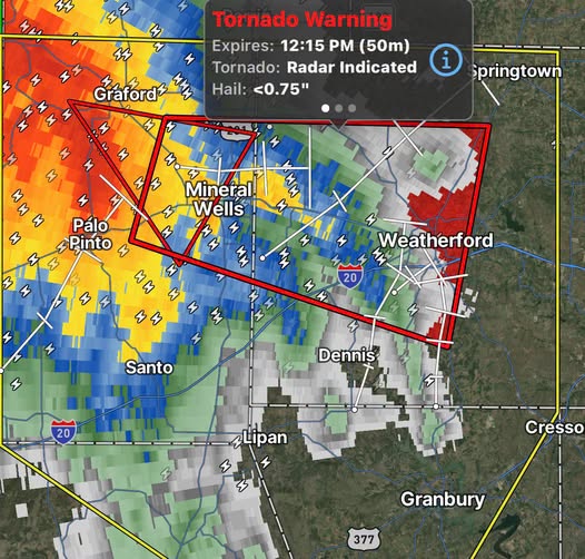 Tornado Warning Issued for West Central Jefferson County, FL, as Severe Storm Moves East